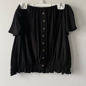 H&M Black Off the Shoulder Top